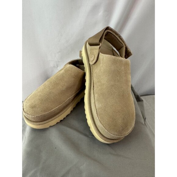 UGG Beige Goldenrod Suede Slip-On Adjustable Strap Clog Womens Shoes Size 7 - Picture 15 of 15